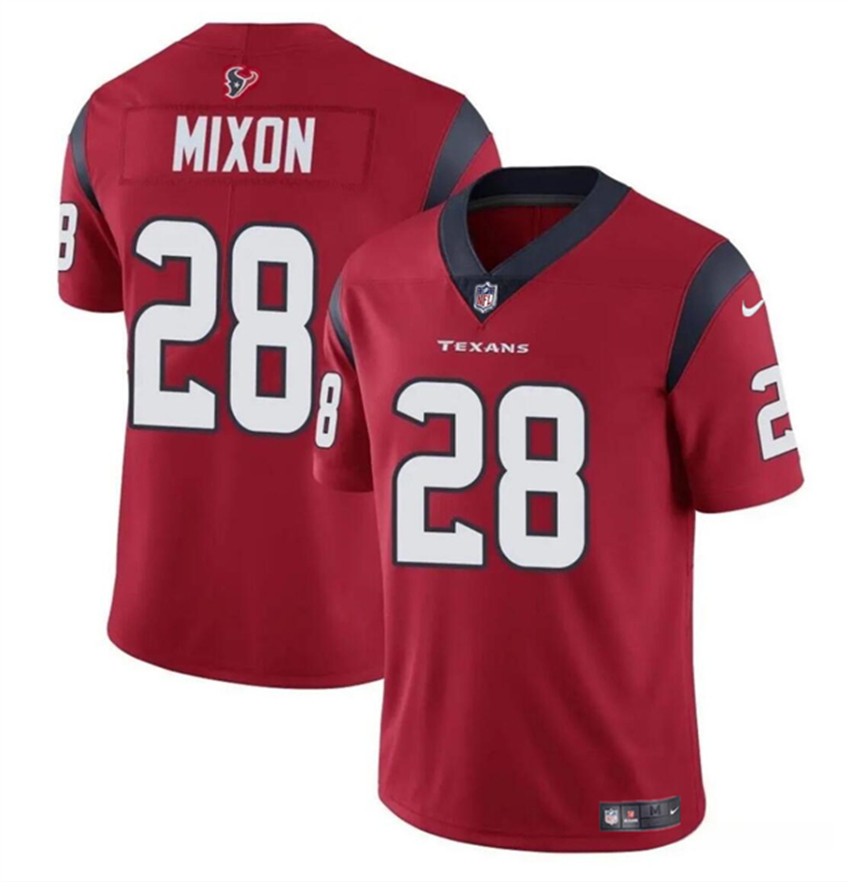 Men's Red Houston Texans #28 Joe Mixon Vapor Untouchable Stitched Football Jersey